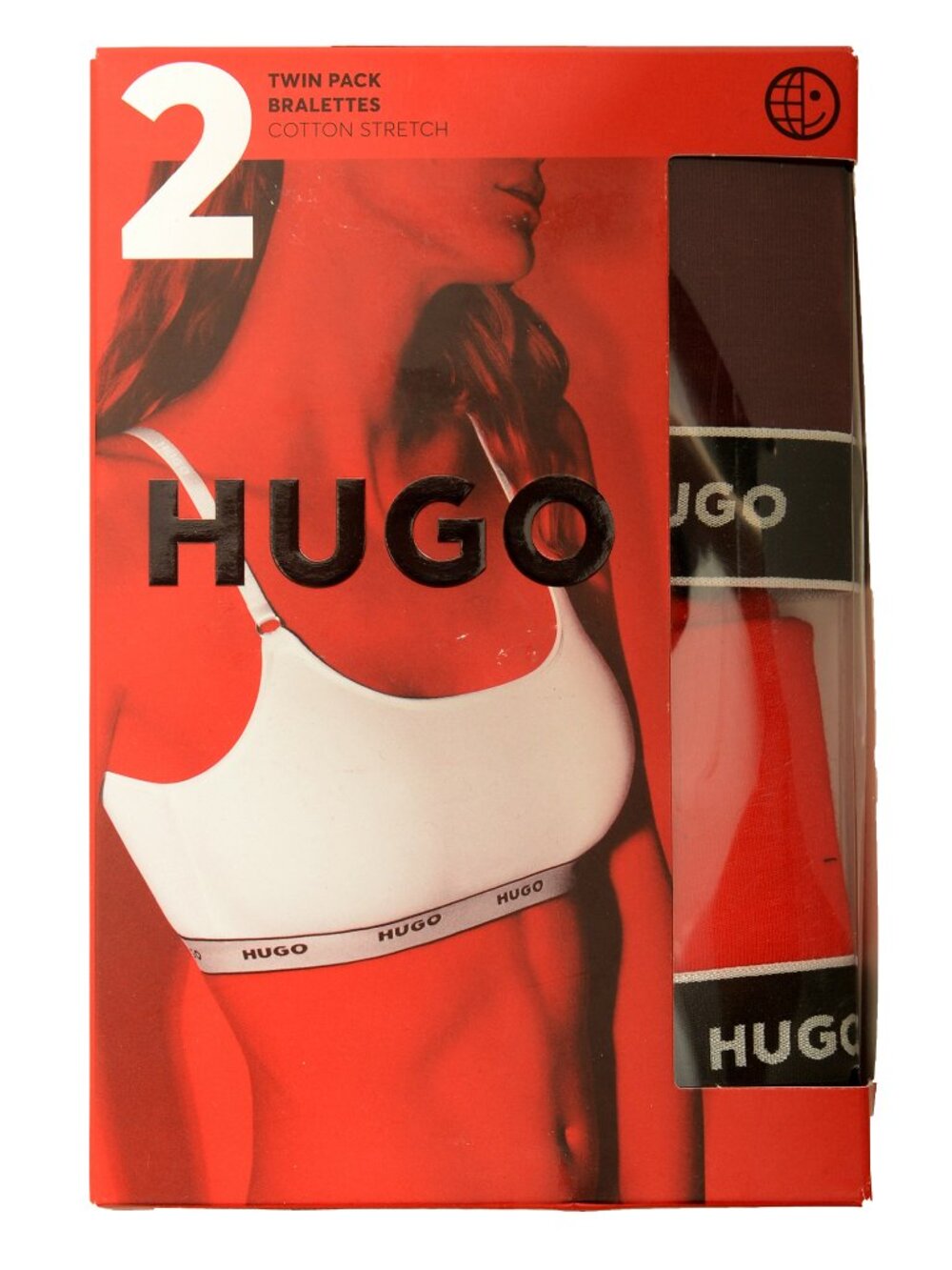 Hugo Boss Women's "Twin Bralette Stripe" 2 Pack Bralette Bra US XS IT 38